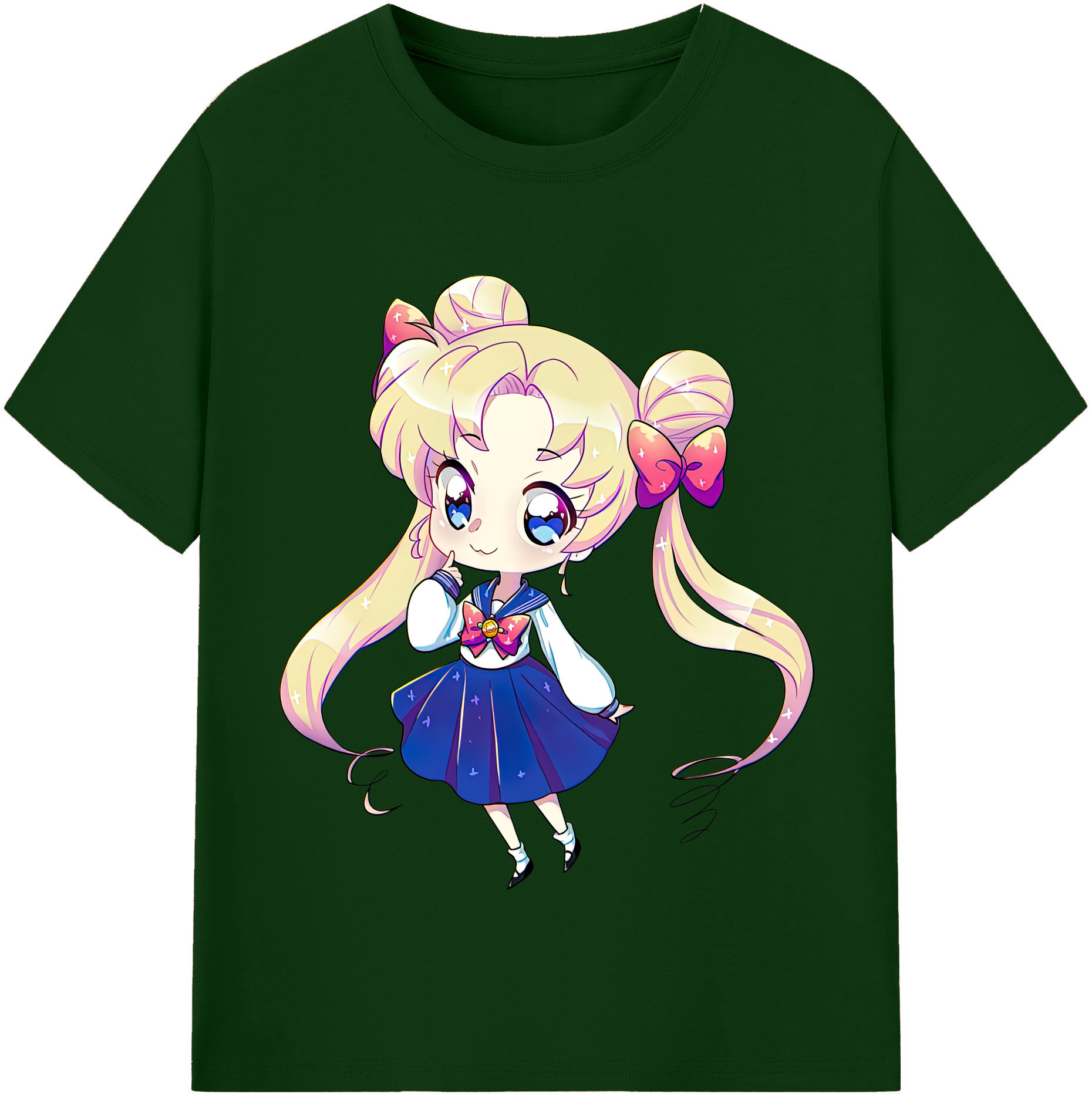 （画像用） 美少女戦士セーラームーン 月野 うさぎ つきの うさぎ Sailor Moon Tsukino Usagi 綿100％半袖Tシャツ（フロントプリント）